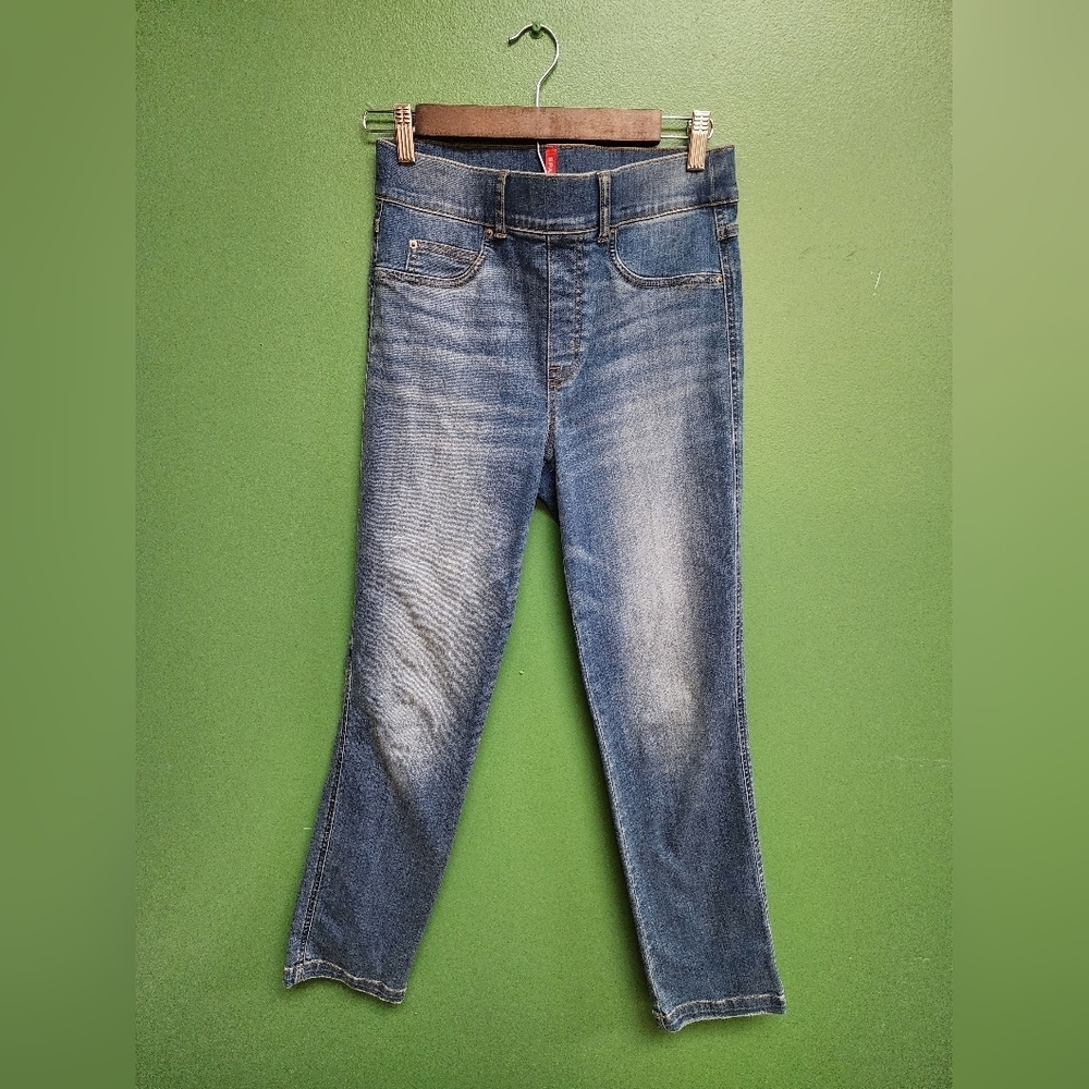 SPANX Skinny Jeans Size Small Medium Wash Pull-On Sculpting Denim